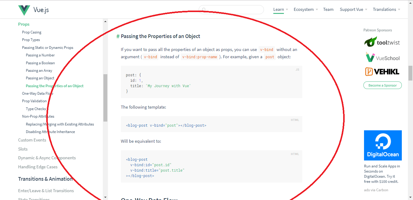 vue directives Passing the Properties of an Object in Vue.js Stack