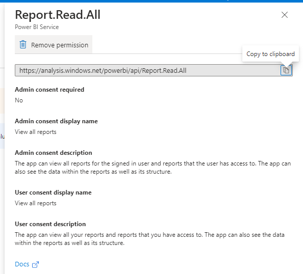 powerbi Access Token Scope in Azure AD and Power BI Government
