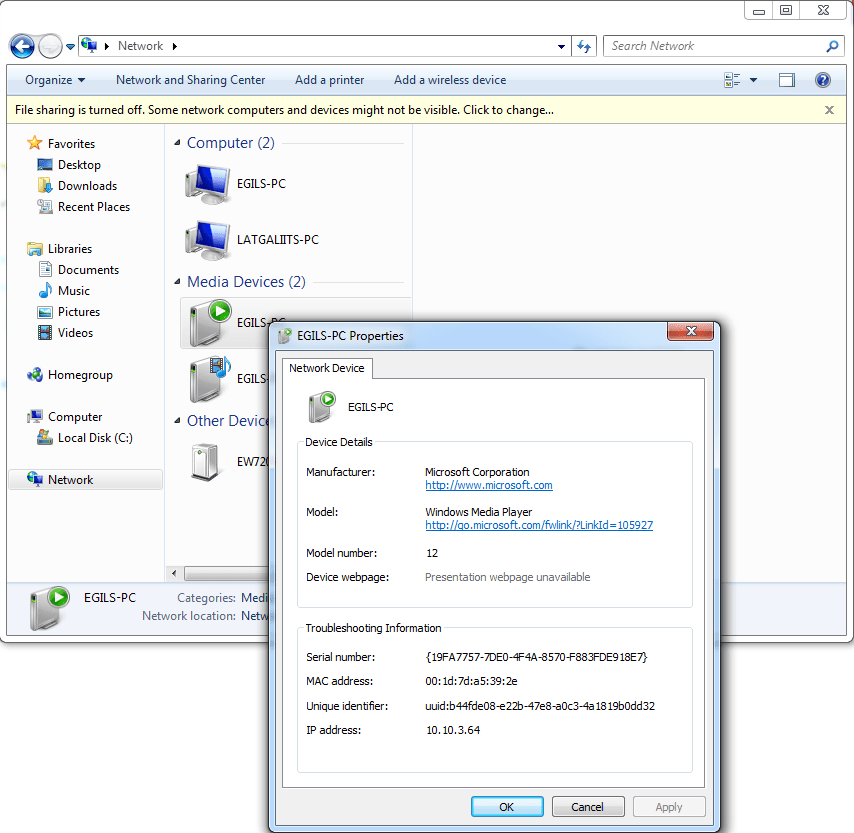networking Alien/Unknown Network computer/device/pc (Windows 7