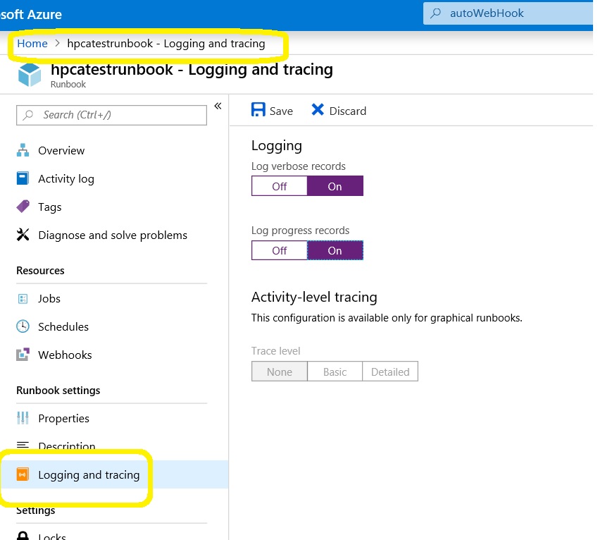 Azure Runbook Logging Stack Overflow
