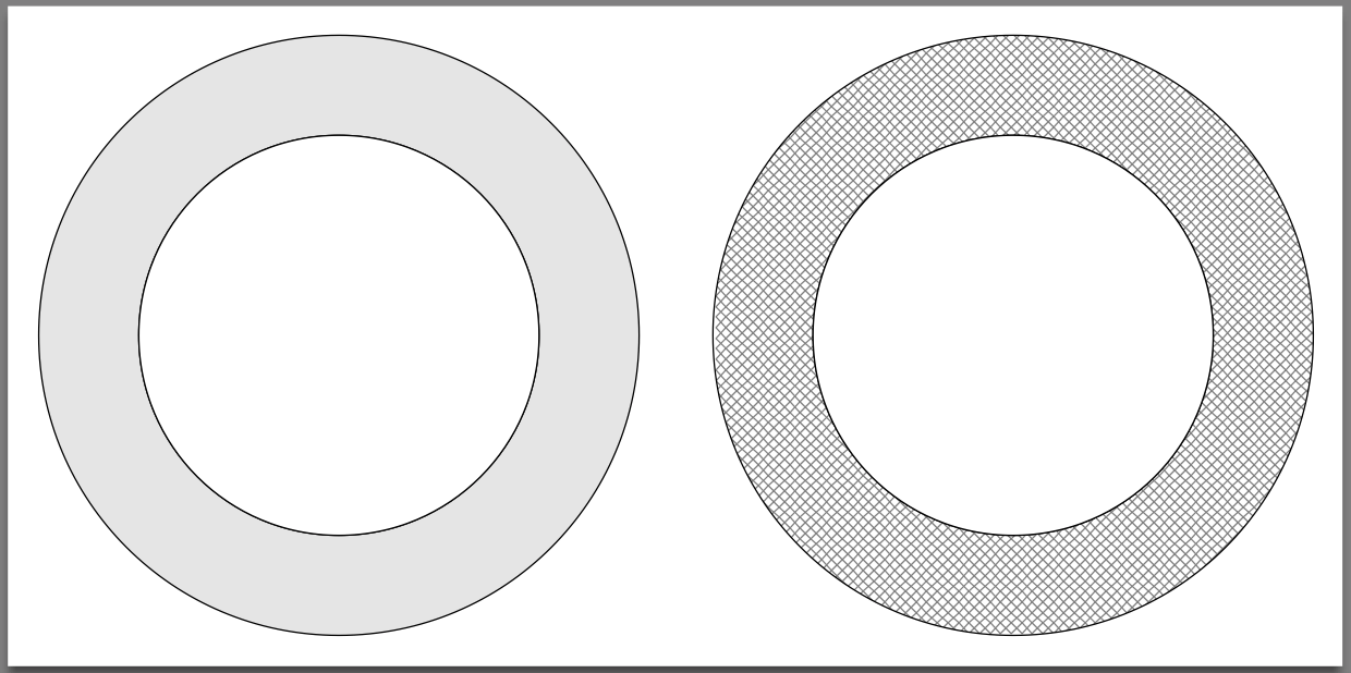 tikz pgf How can I fill the ring like this picture? TeX LaTeX