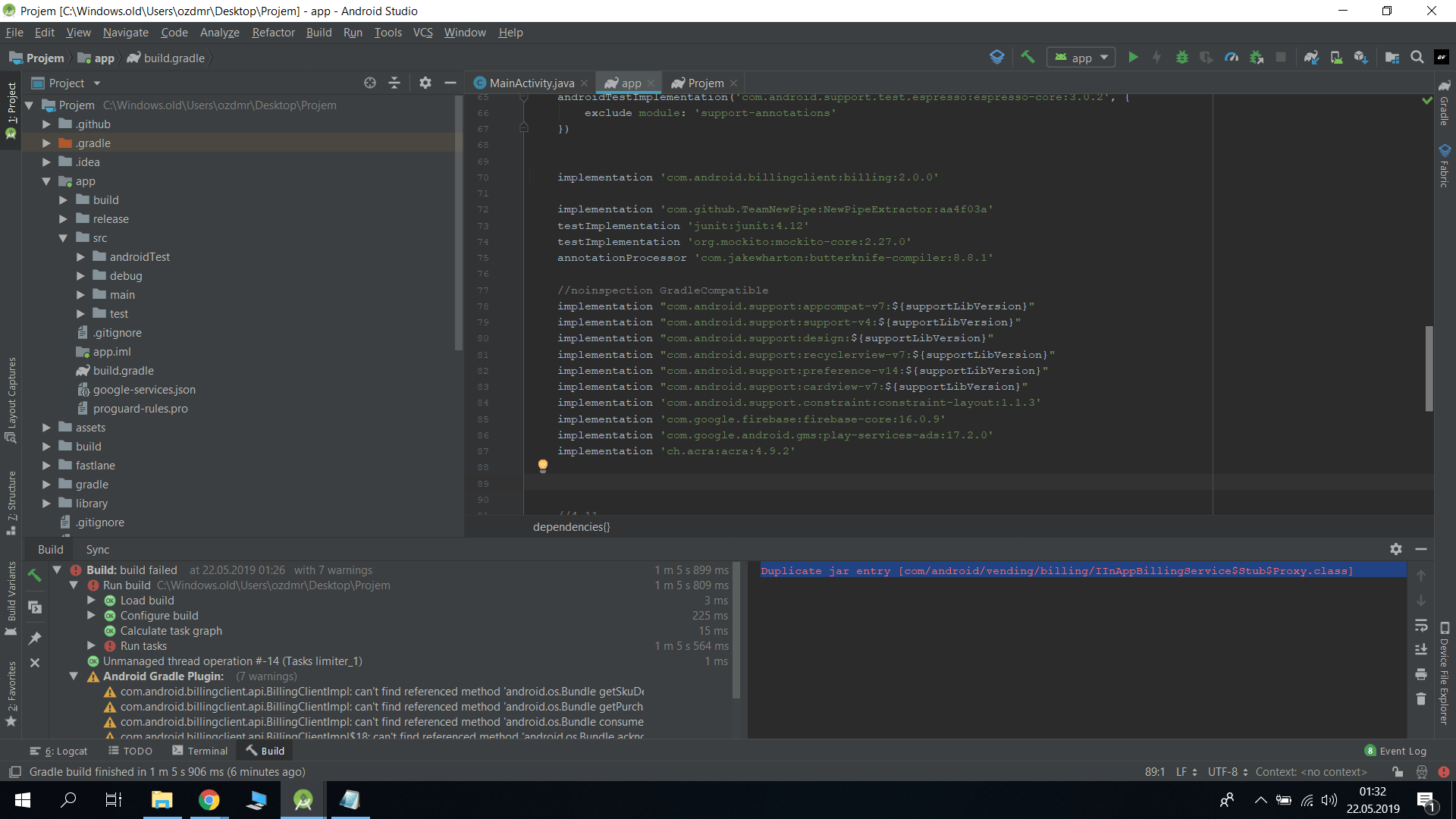 java Duplicate jar entry in