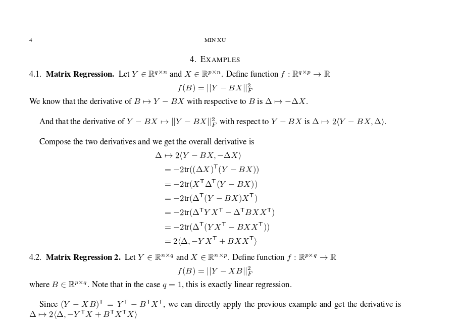 derivatives deriving the formula for multinomial linear regression