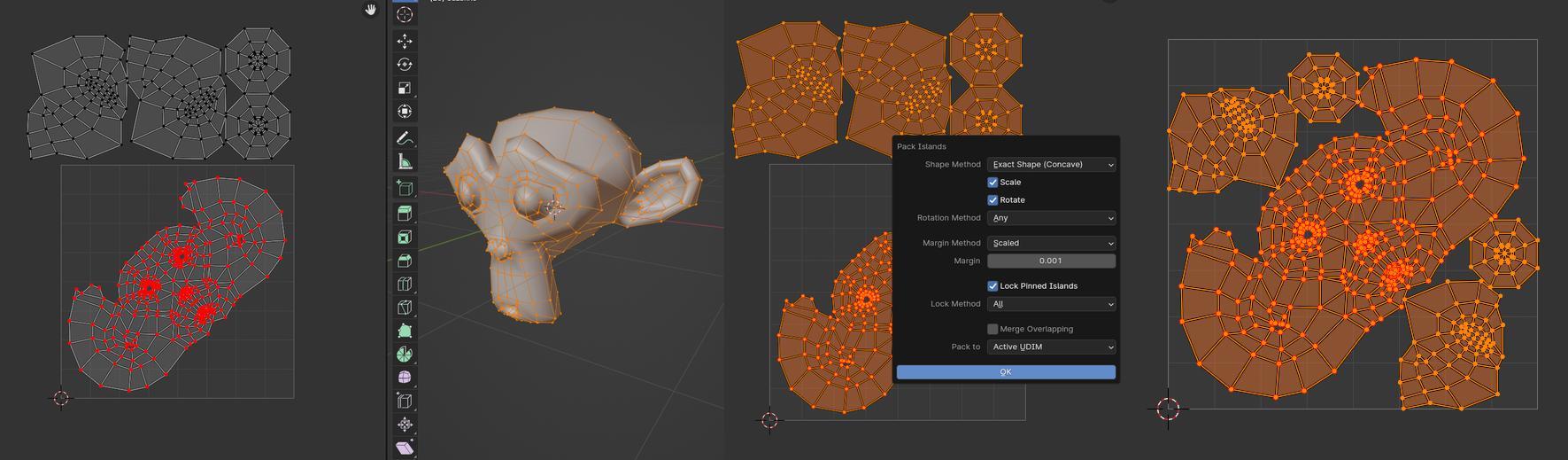 selection tools Is there a way to pack UVs to a selected area or