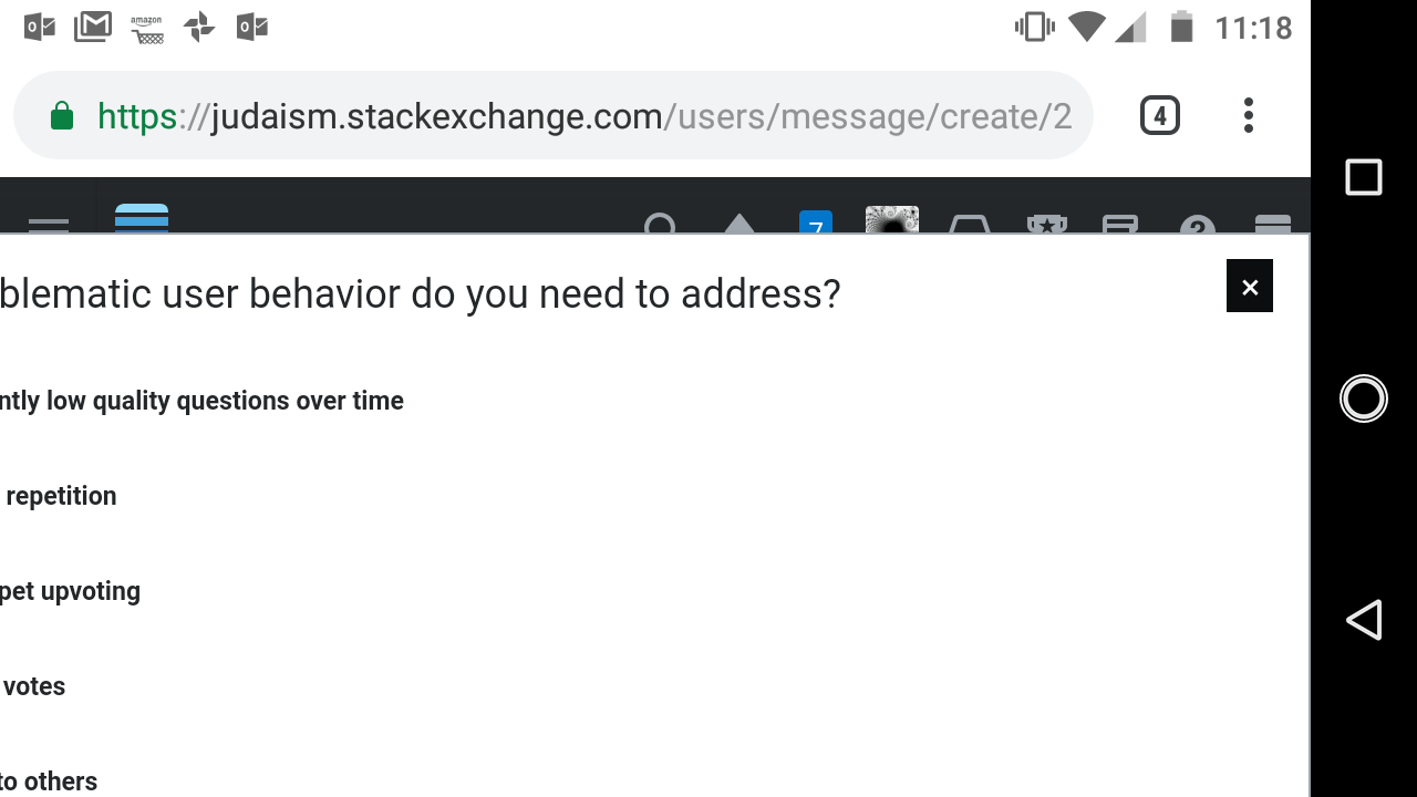 The "choose a template" modal for moderator messages is obscured on my mobile browser Meta