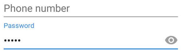android View value of password edittext while a button is pressed