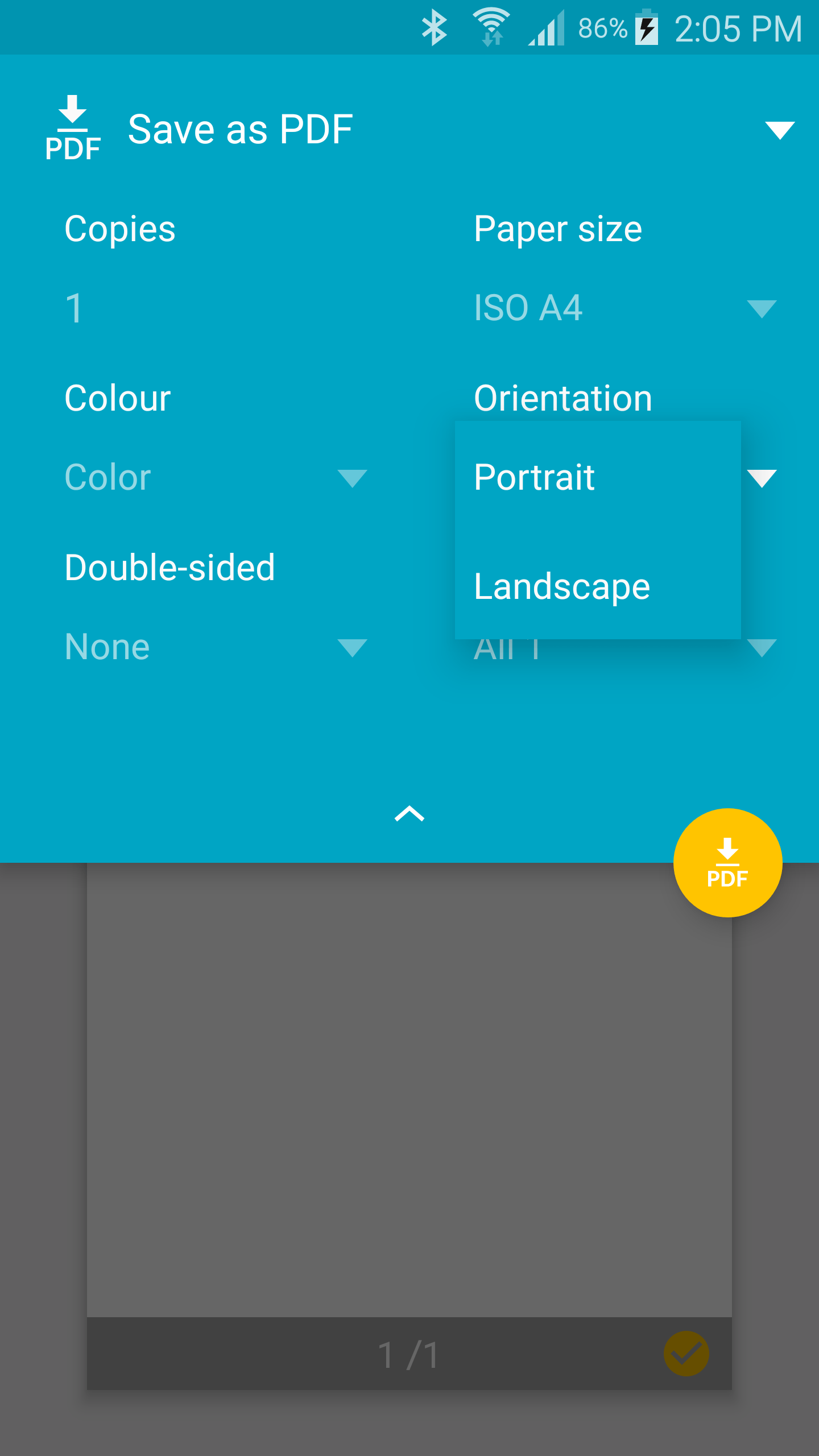 android limit PrintDocumentAdapter to portrait only Stack Overflow