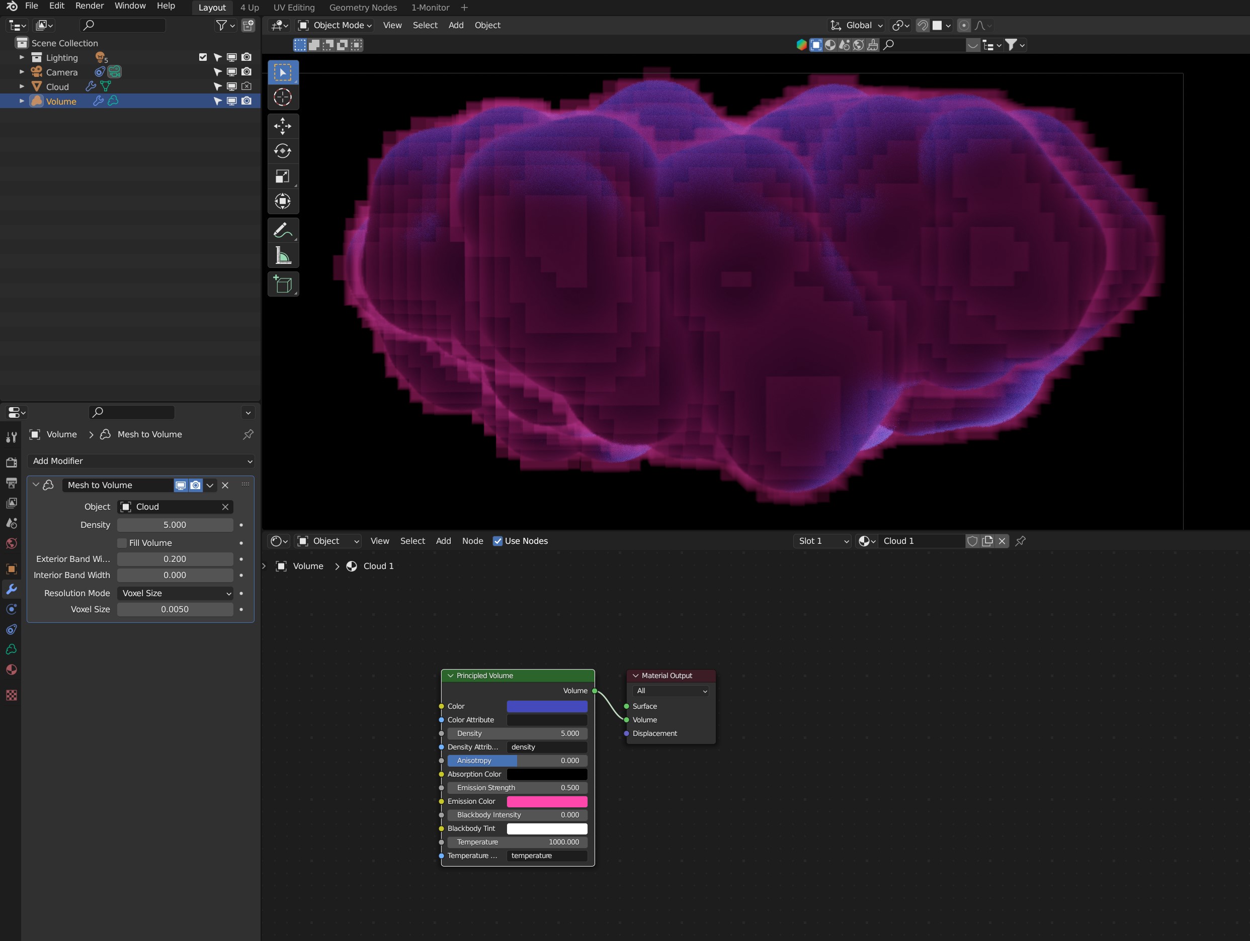 volumetrics Why Is My Volume Emission So Blocky? Blender Stack Exchange