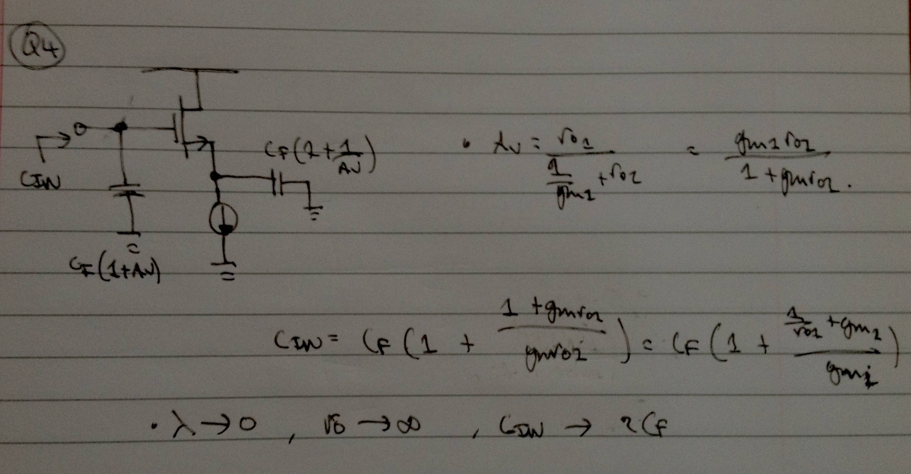 Teorema de Miller Capacitancia de entrada Electronica