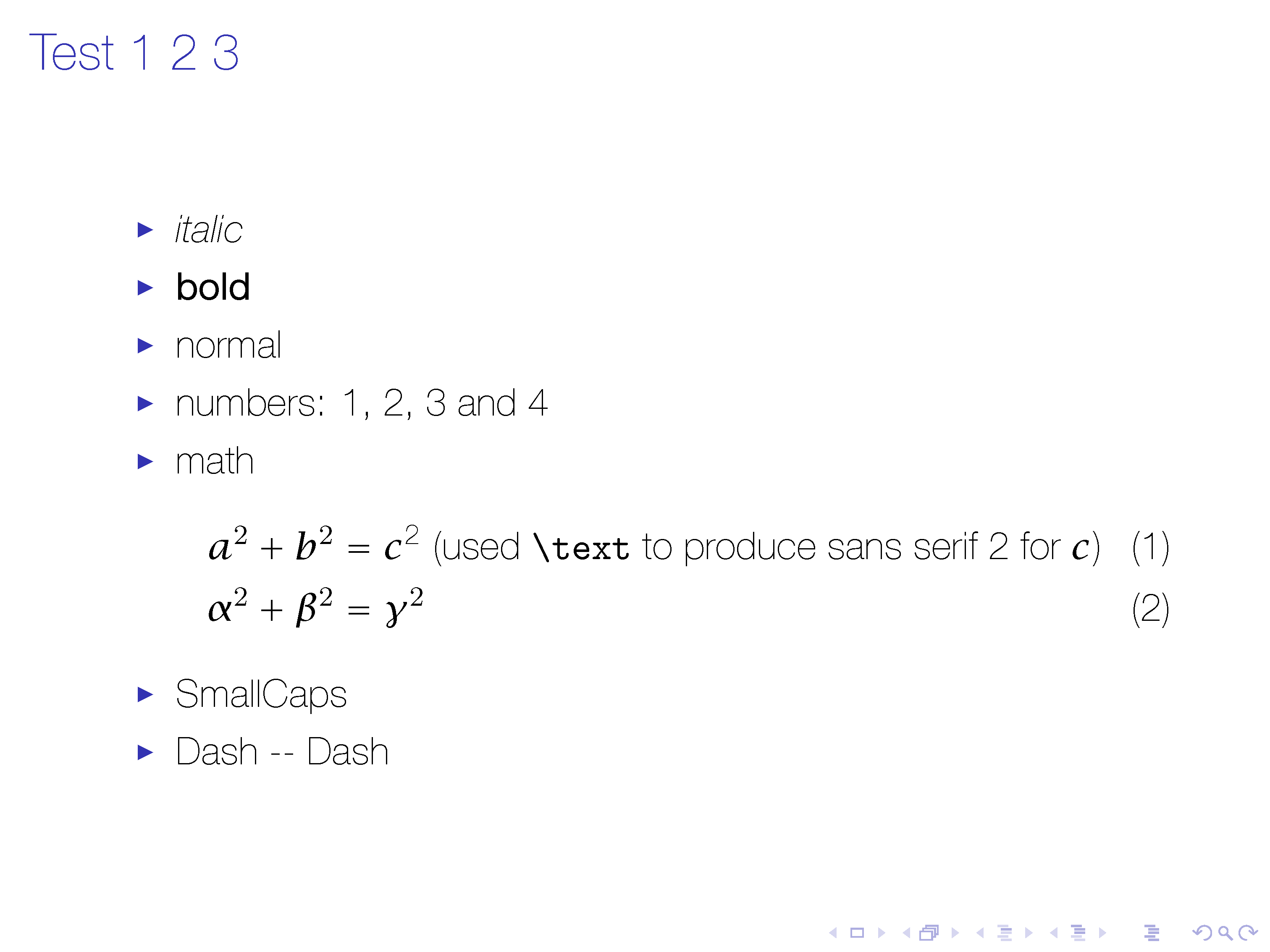 fonts Beamer Using sans serif numbers in math mode