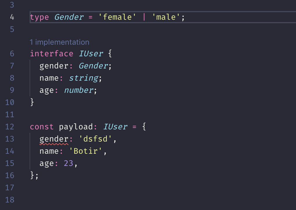 How to see property available values when "string literal type" is used