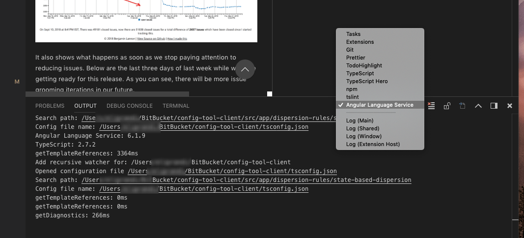 visual studio code how do I troubleshoot TypeScript builtin