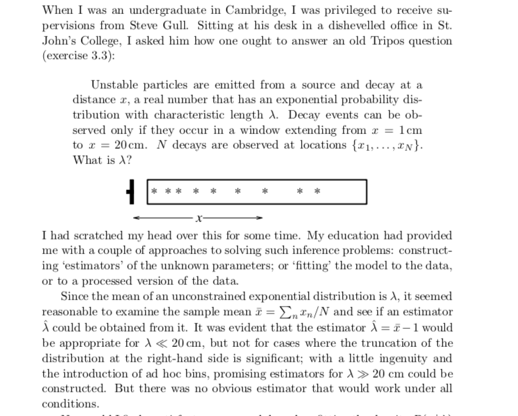 statistics Estimating the parameter lambda in exponential