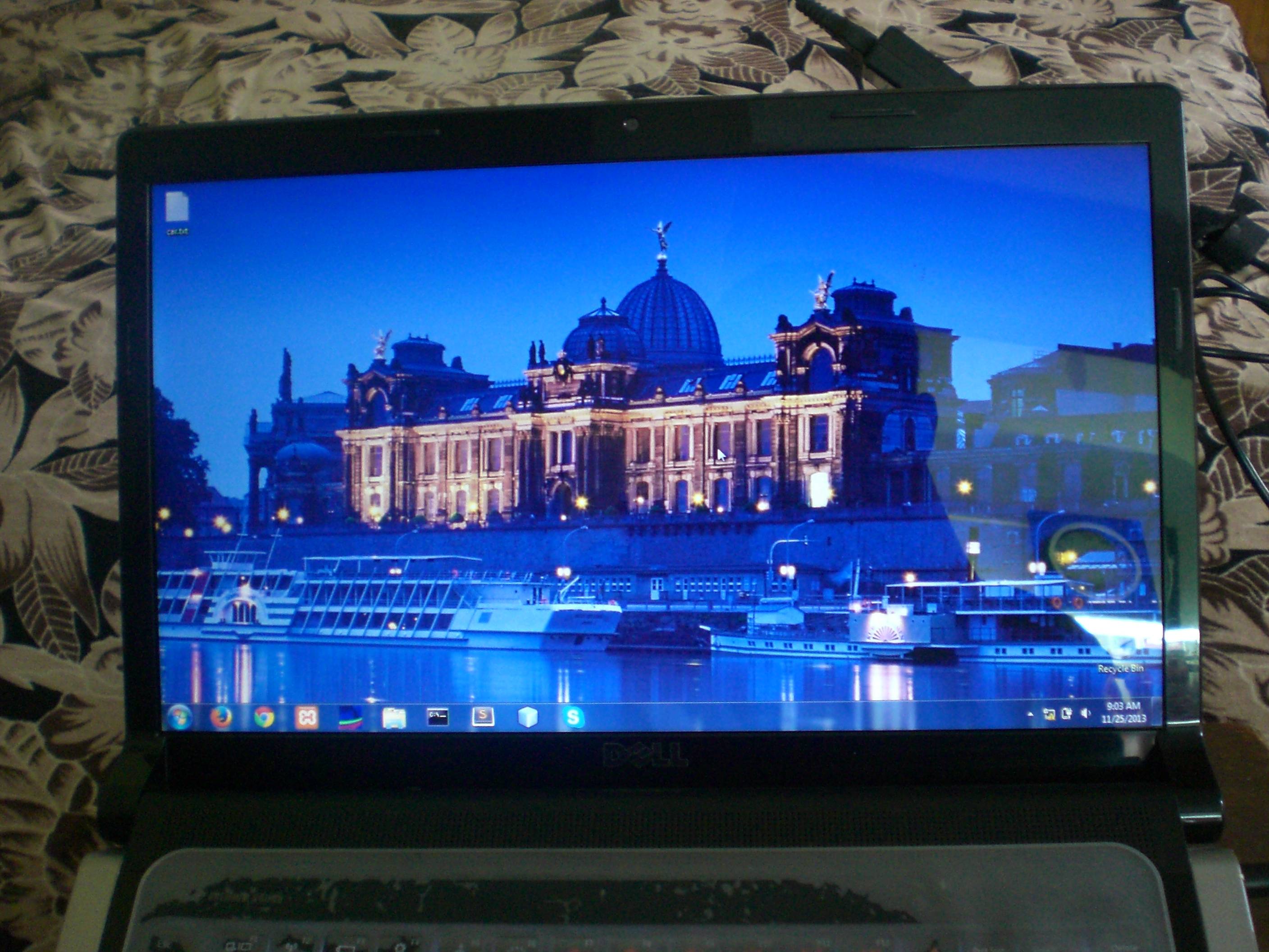 Dell studio laptop shows white screen only Super User