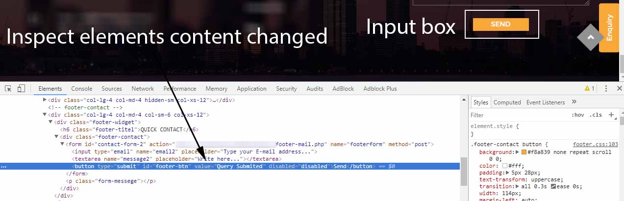 Jquery button value change not working but changes shows on inspect