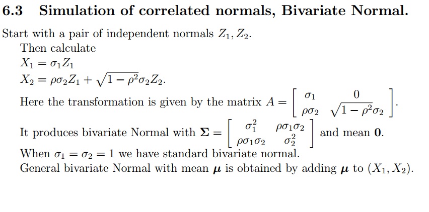 probability How to extract a covariance matrix with this information