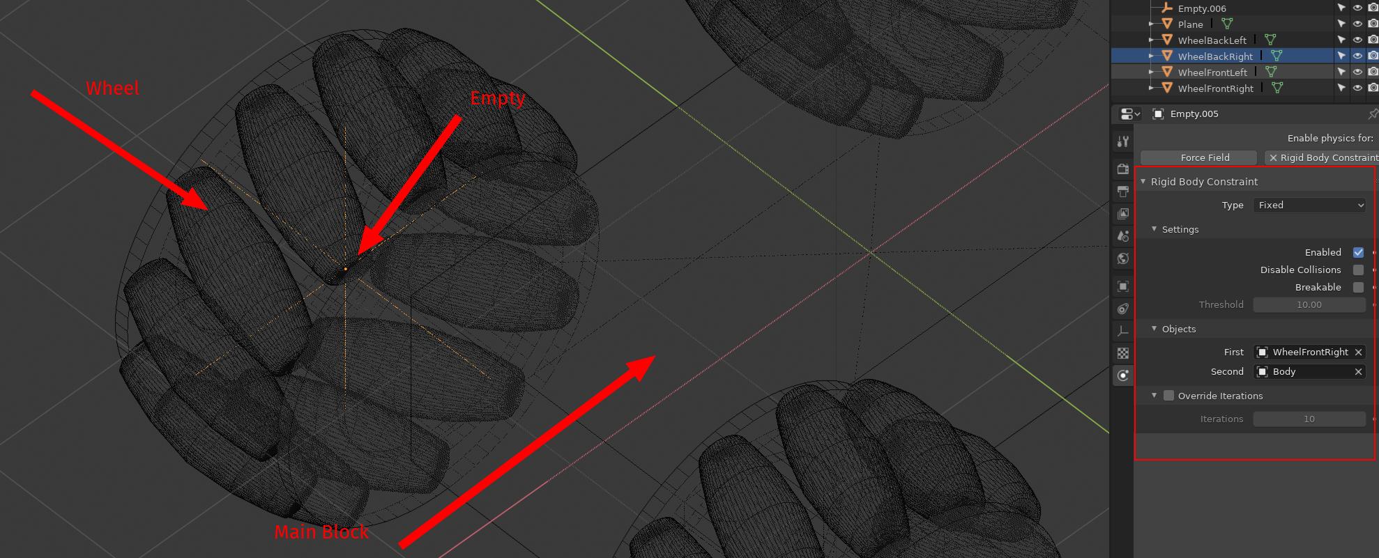 physics How to apply a force via python to a rigid body wheel