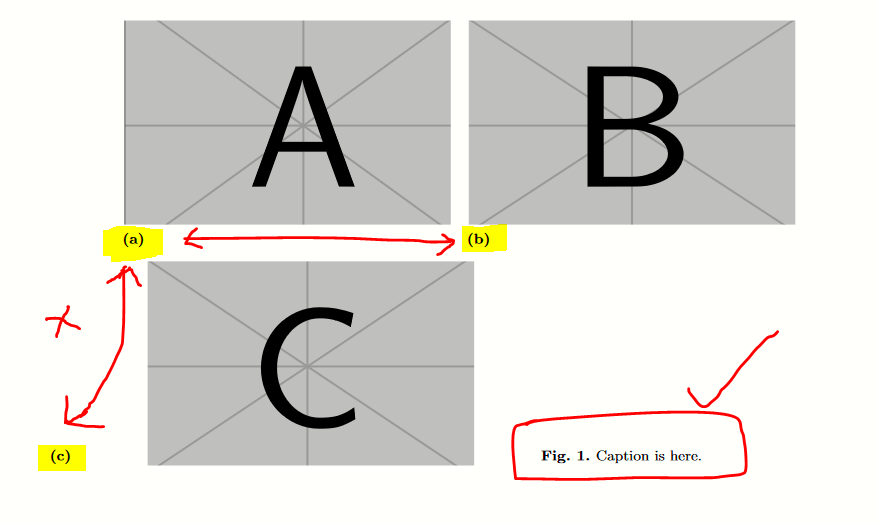 captions How to set the label of each subfigure in its correct