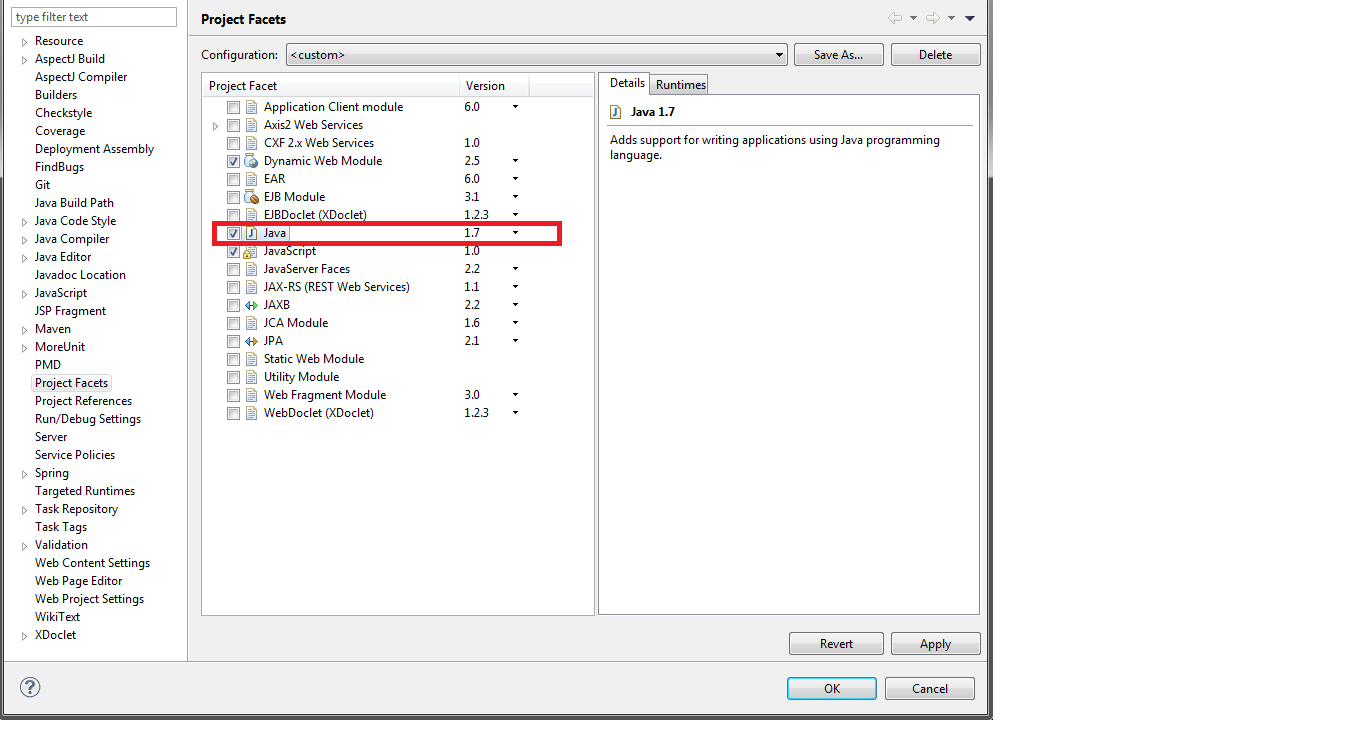 Eclipse has no Java facet version 1.8 Stack Overflow
