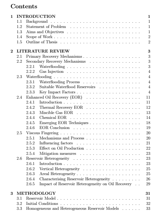 How can I get list of symbols, abbreviations, abstract