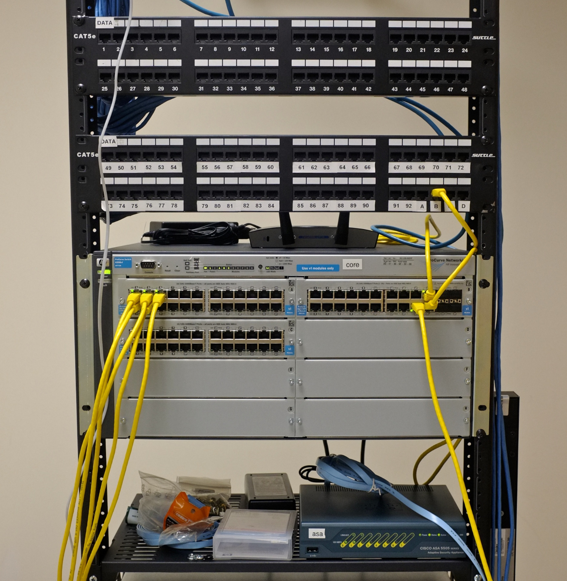 Cable management strategy for a small chassis switch Server Fault