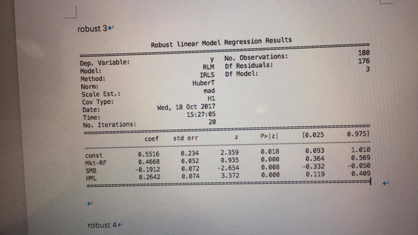 Python和Stata中的稳健线性回归结果不一致python黑洞网
