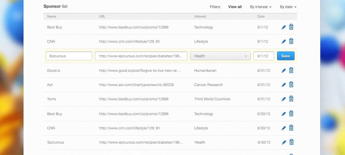 input fields Editable table in material design User Experience