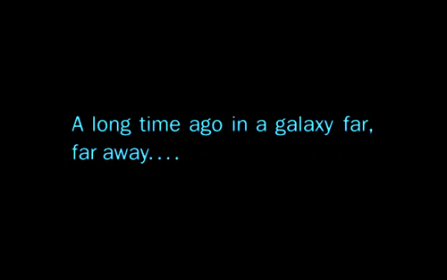 lucas Why do the ellipses in the Star Wars opening crawl have