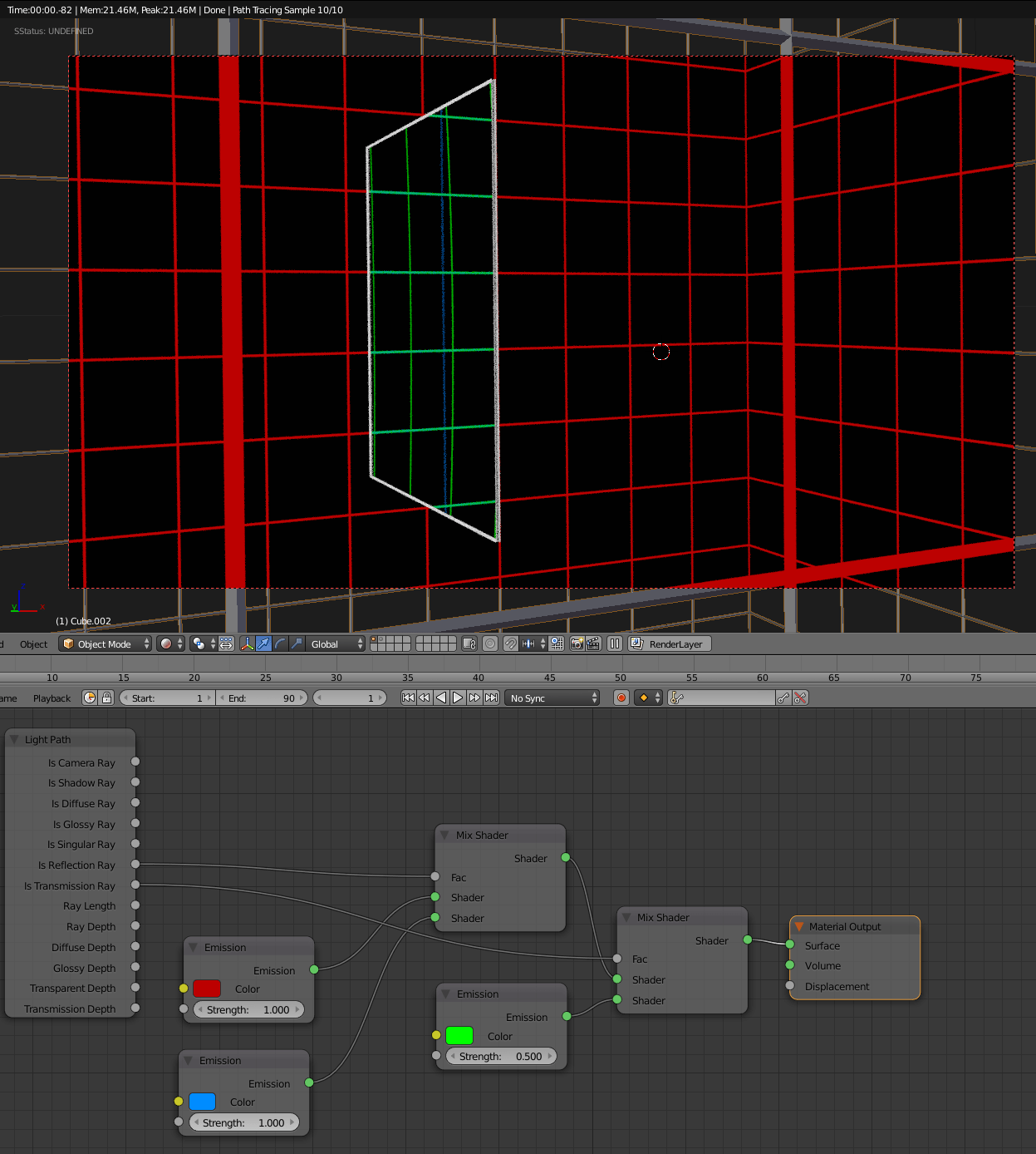 rendering Refraction bending with planar surfaces in Cycles (2.78b) Blender Stack Exchange