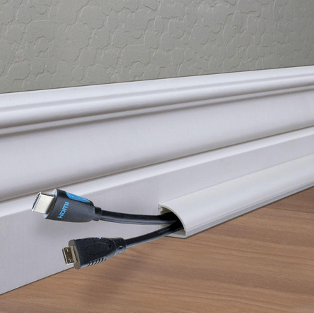 cable management - Use baseboard to conceal wires? - Home Improvement
