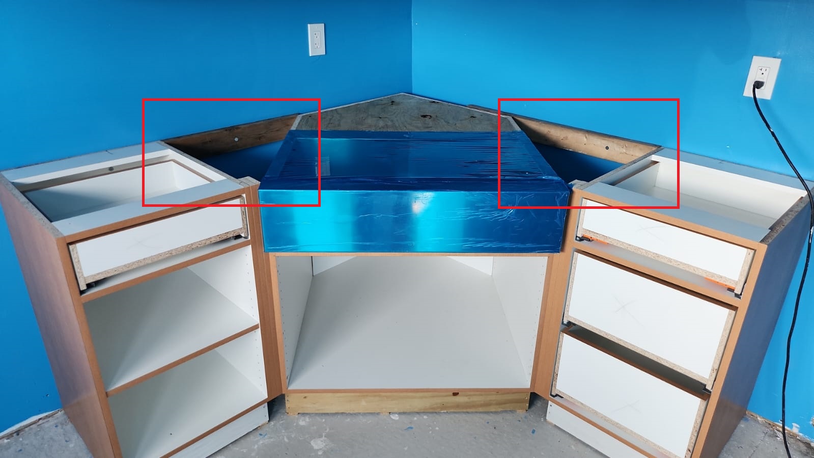 kitchen corner with sink has wasted space inside, looking for