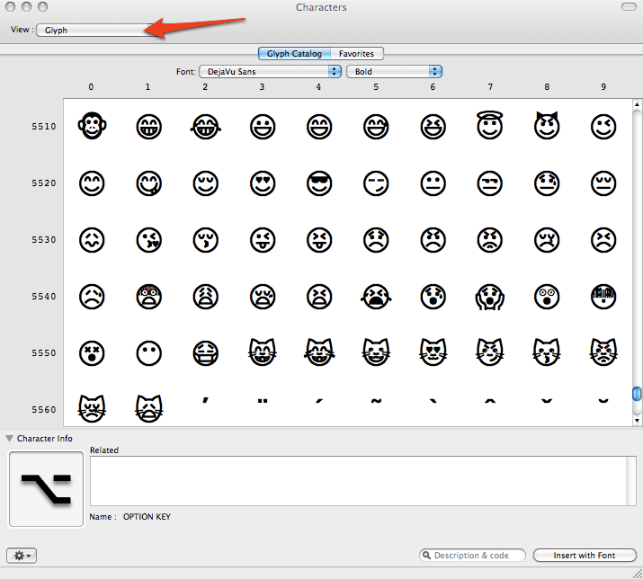internationalization View all a fonts characters app? Ask Different