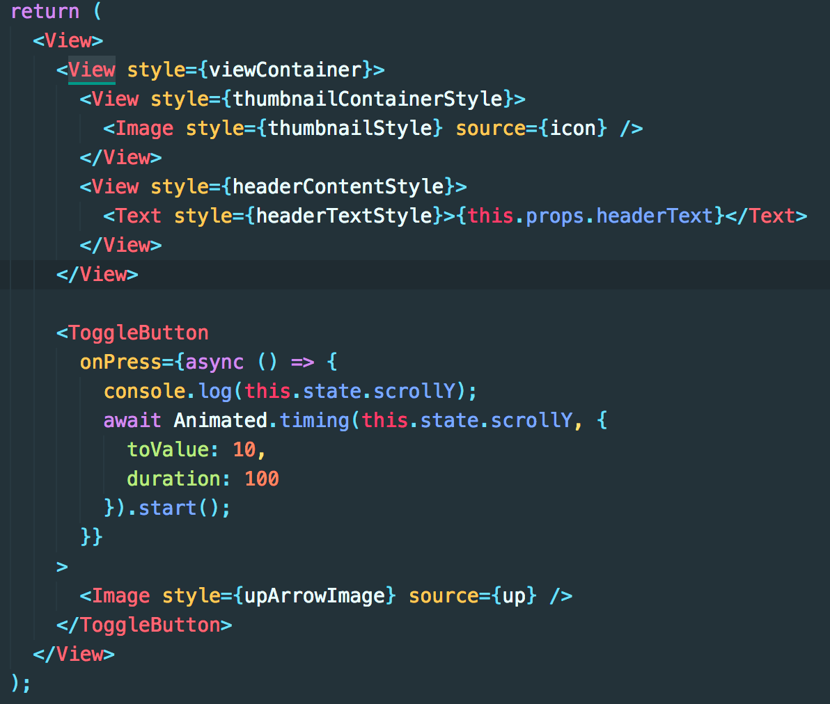 react native Animated Can't Scroll Up the content