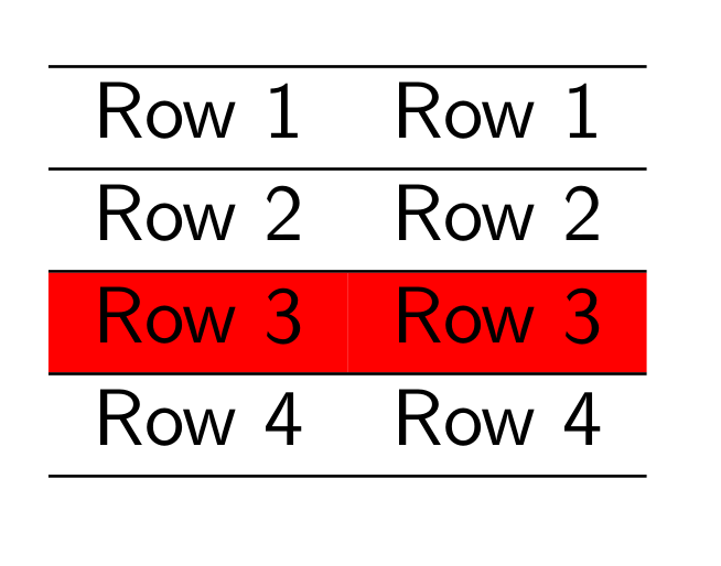 How to color tabu row background in beamer LaTeX TeX LaTeX Stack Exchange