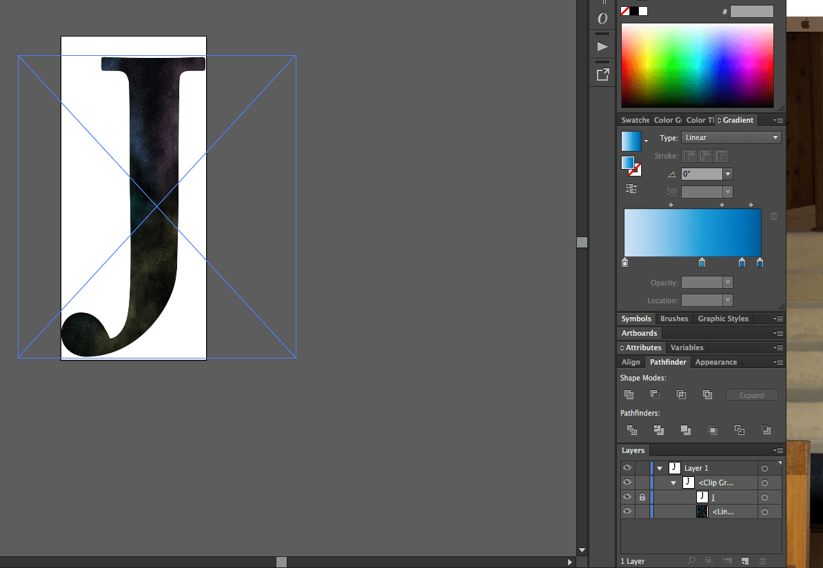 adobeillustrator How to cut through a font in half in Illustrator?