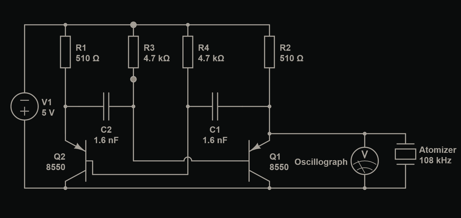 ultrasound Why is my Multivib piezo atomizer/transducer driver not