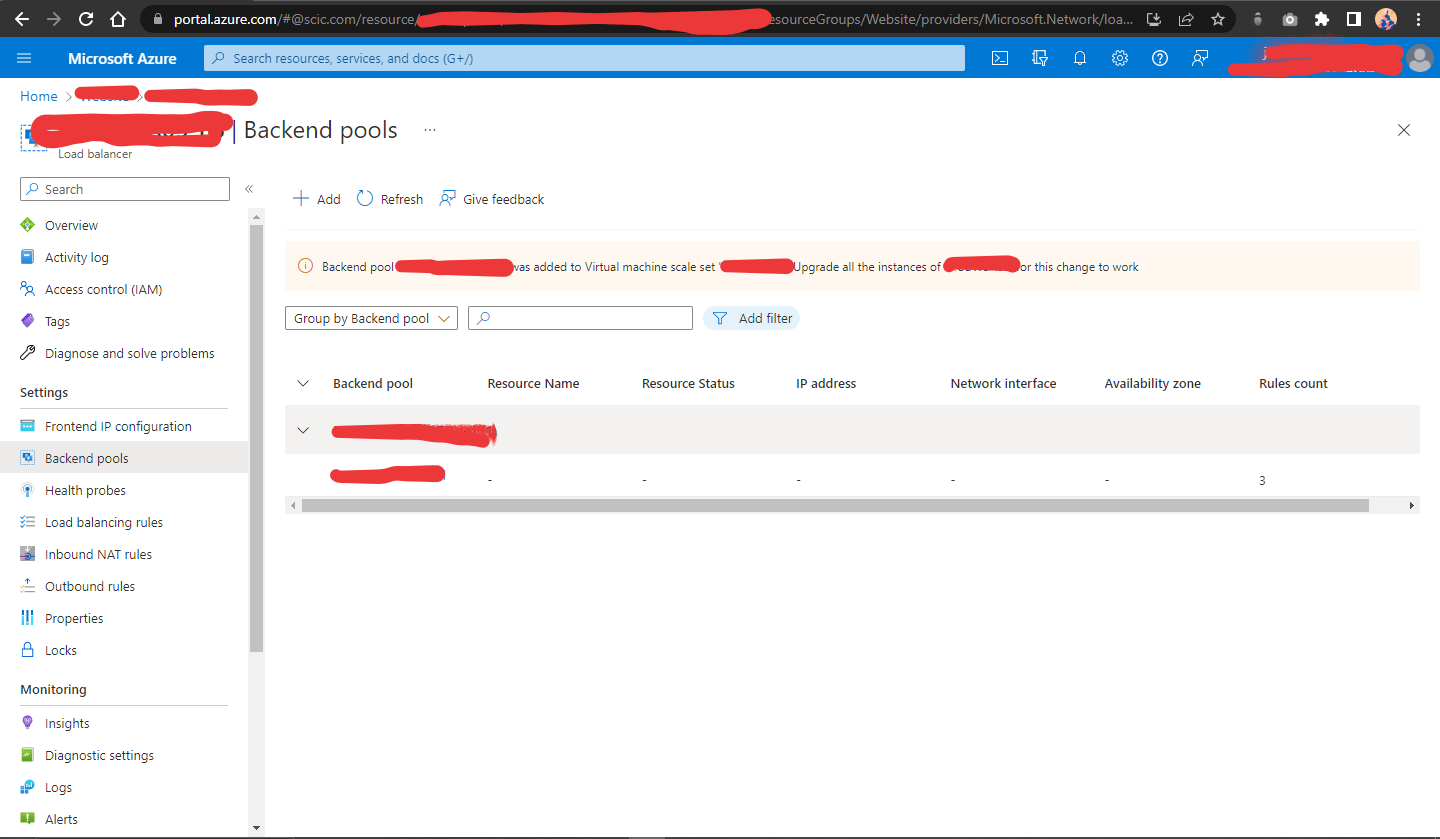 Can't add vmss to azure load balancer backend pool Stack Overflow