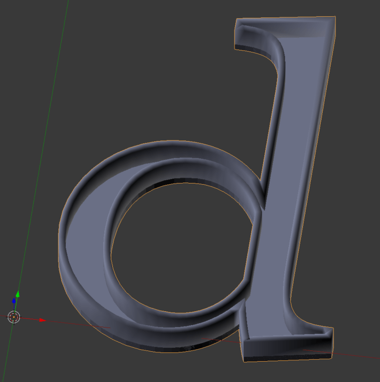 How to properly create hollow text letter suitable for 3D print
