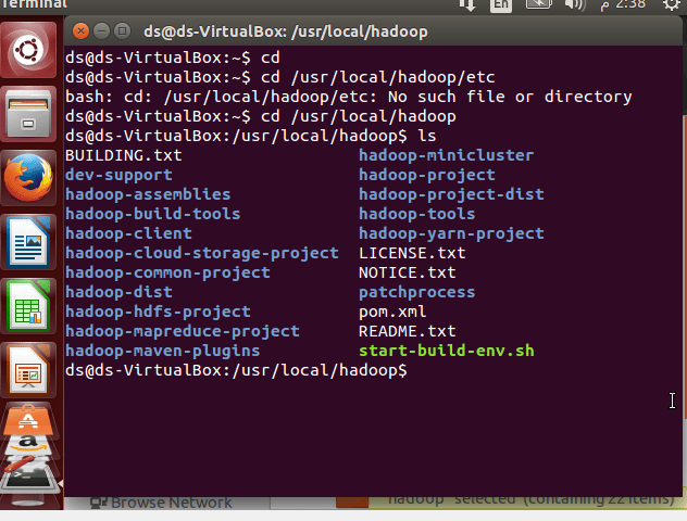 linux Can't find etc folder to handle hadoop configuration Stack