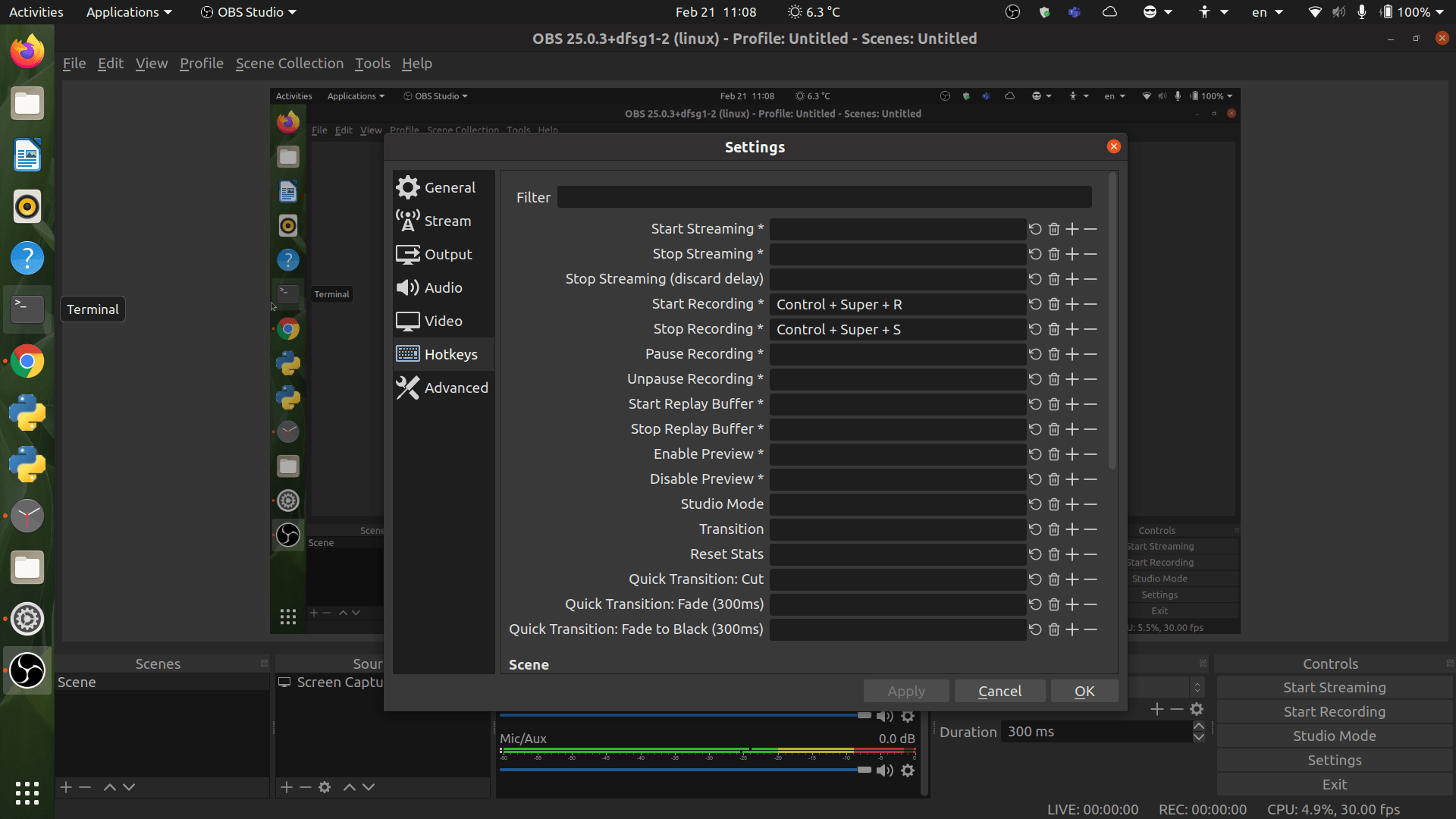 How to set up hotkeys obs mknanax