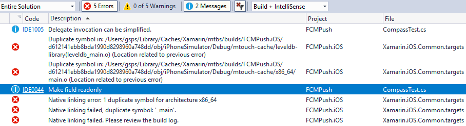 ios Native linking error 1 duplicate symbol for architecture x86_64