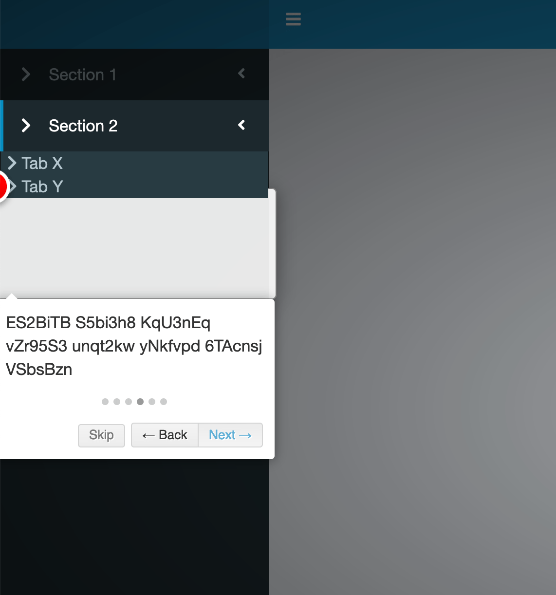 javascript Using (r)introjs to automatically highlight sidebar menus