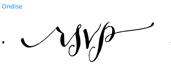 Help identifying wedding invitation font "RSVP" Graphic