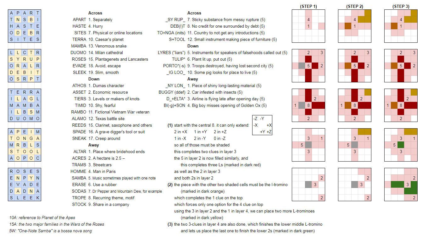 grid deduction 3D Crossword, Cryptic, Statue View & Maze Puzzling