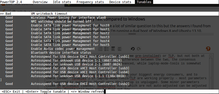 power management Ubuntu drains battery very fast compared to Windows