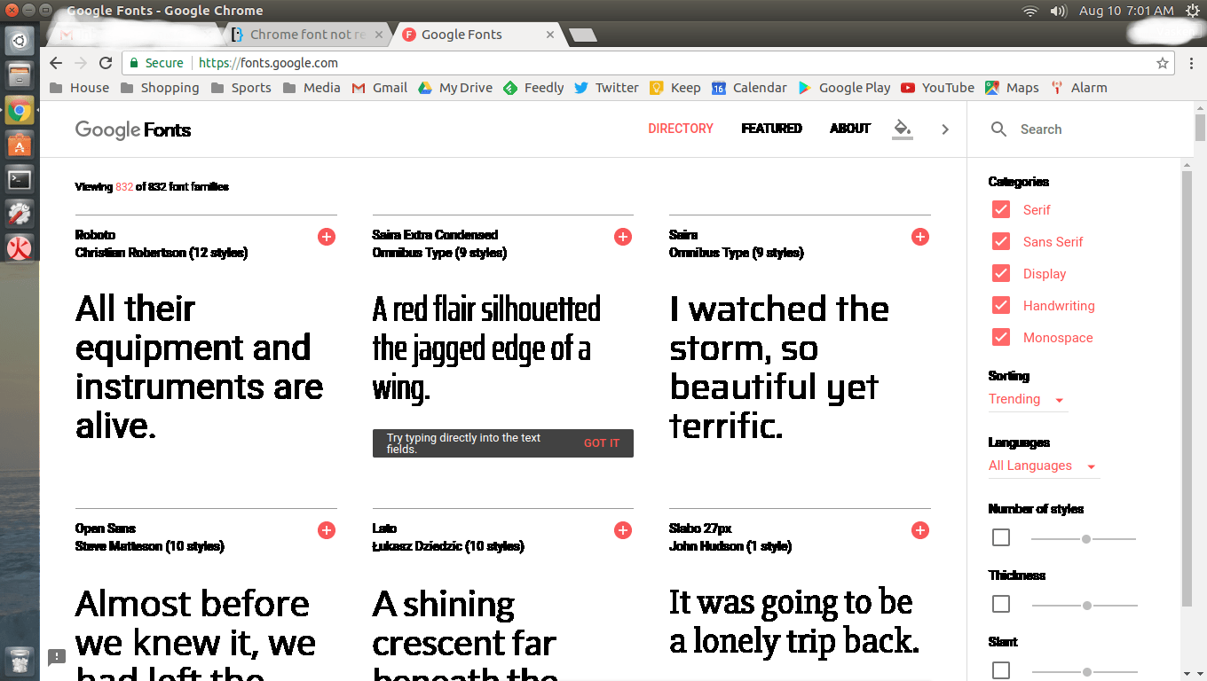 Chrome font not rendering properly after Ubuntu update Super User