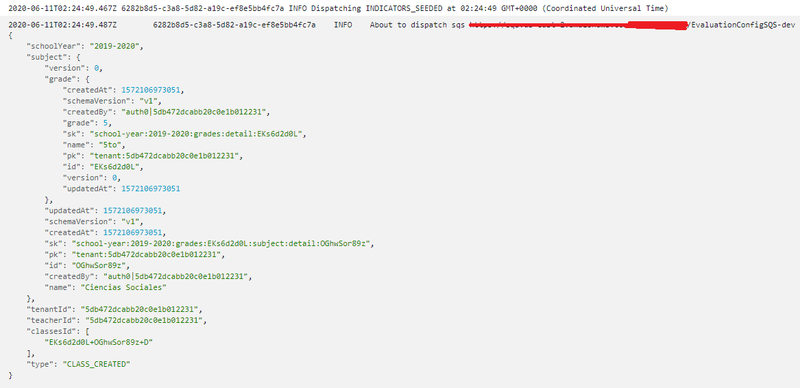 amazon web services Sending an SQS message via an SQS lambda Stack
