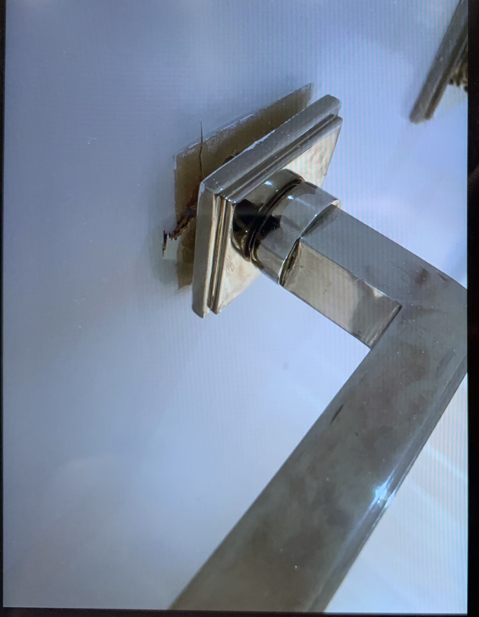 Doors I cracked the door at the door handle plate. What can I use to