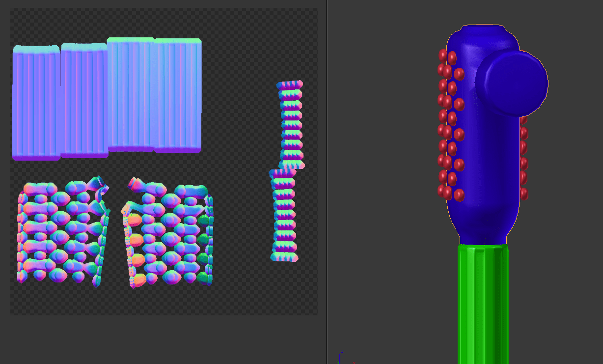 strange bleedthrough in normal map baking (cycles, cage) Blender