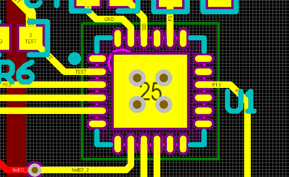 altium how to prevent short circuit between thermal pad and vias on